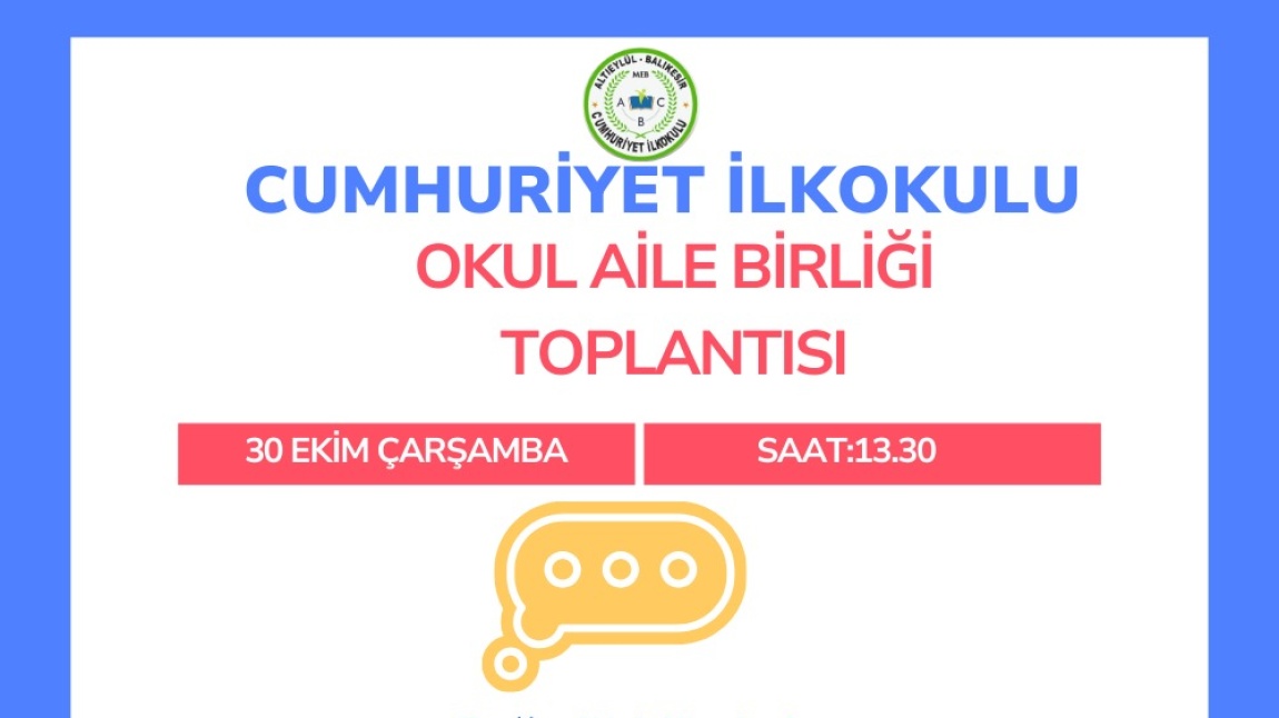 OKUL AİLE BİRLİĞİ Toplantısı